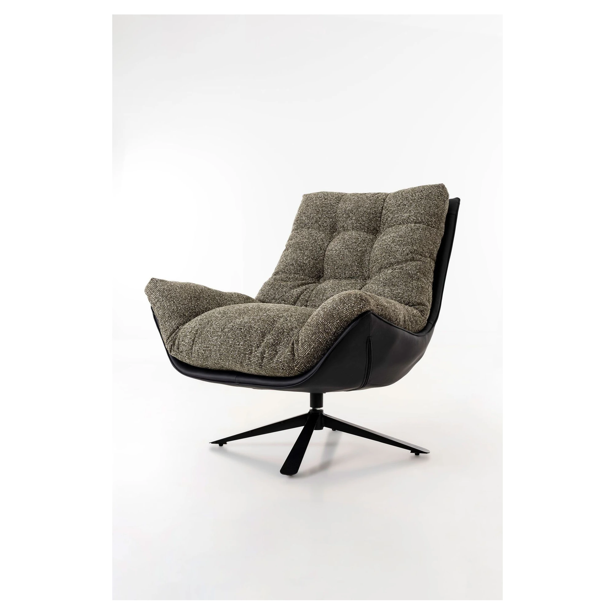 sillon giratorio tapizado verde