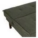 sofá cama de chenilla verde