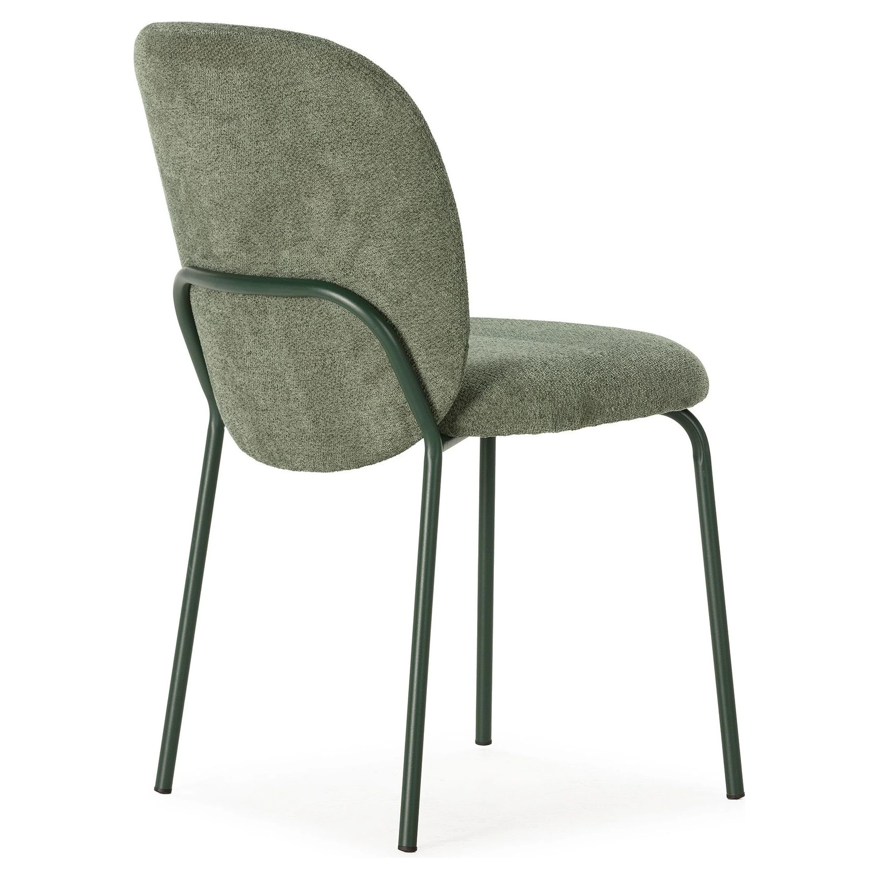 silla comedor tapizada verde