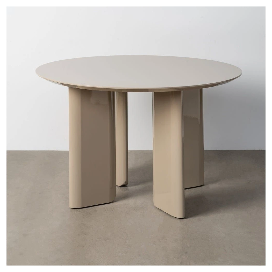 MESA COMEDOR ALTO BRILLO TAUPE