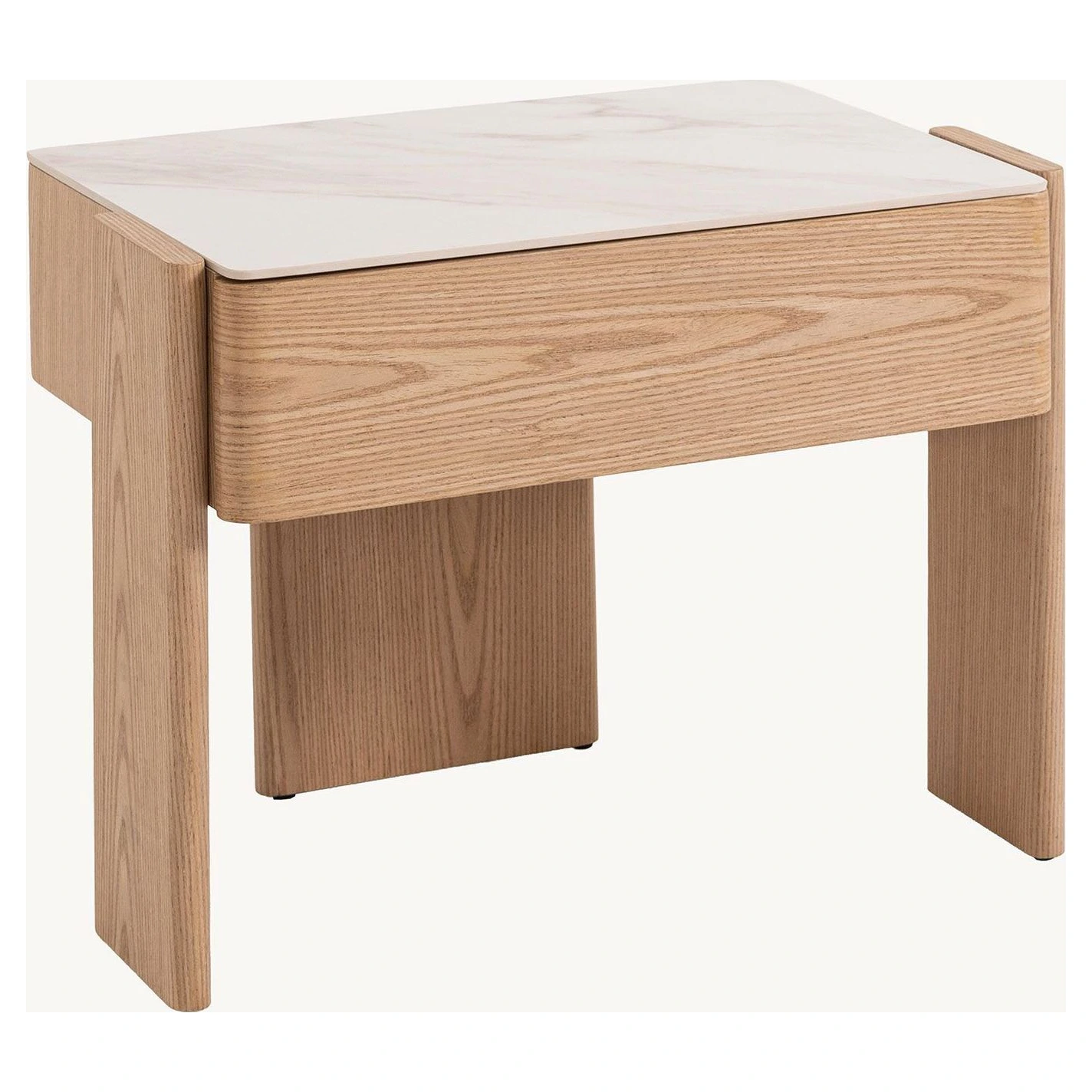mesita de noche roble porcelanico