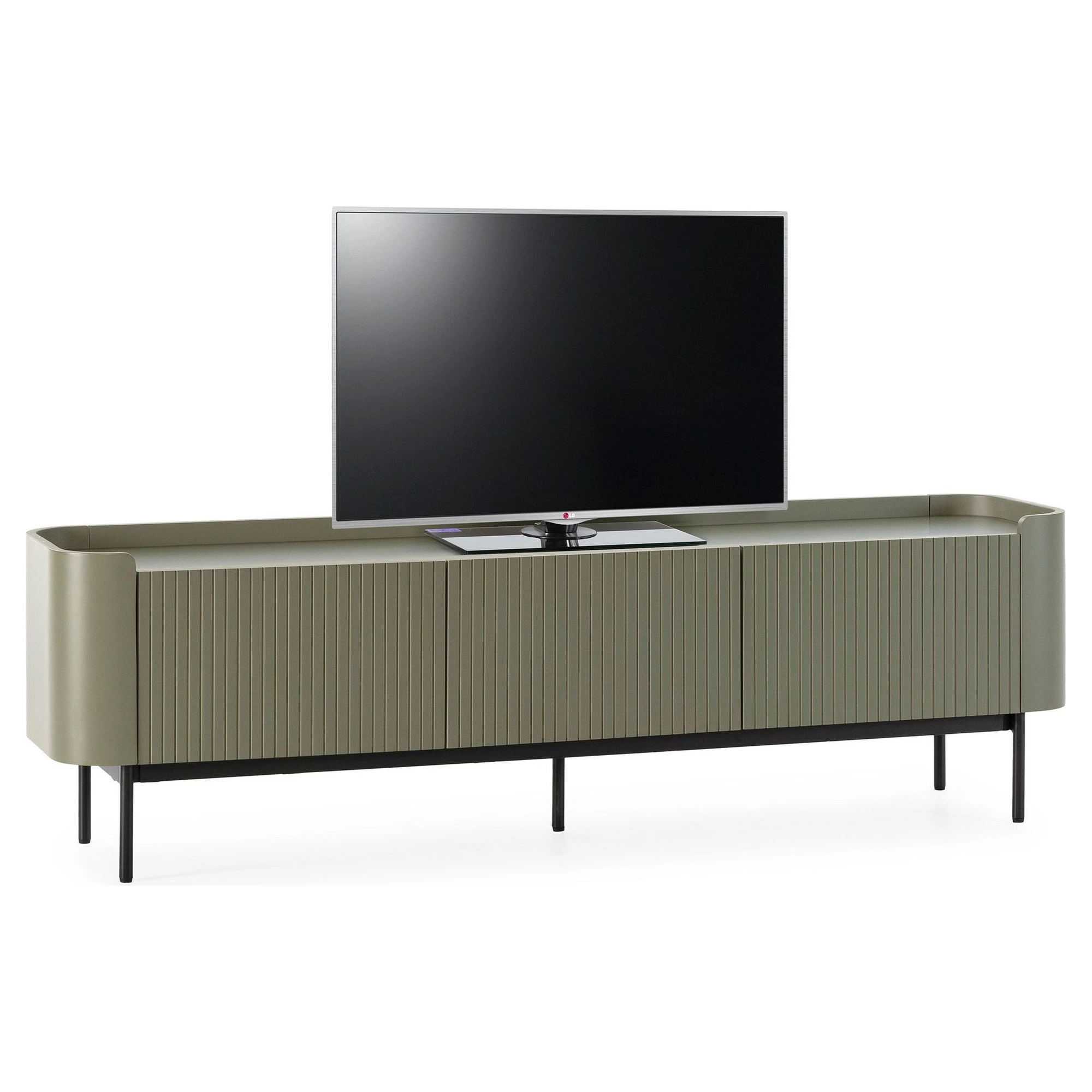 mueble tv verde acanalado willa