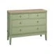 comoda de madera verde