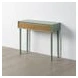 consola recibidor verde y madera