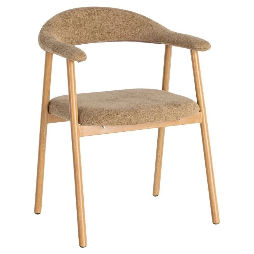 silla con brazos beige