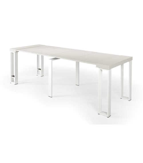 mesa consola extensible blanca