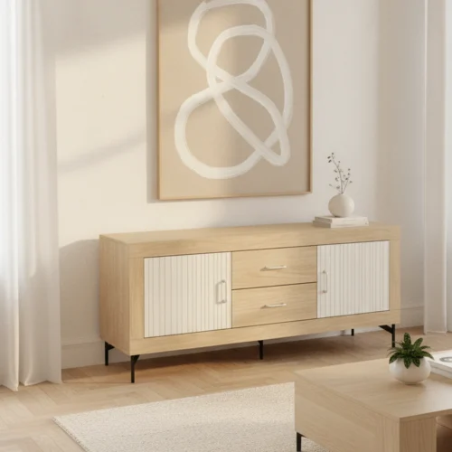 mueble tv 2 puertas 2 cajones
