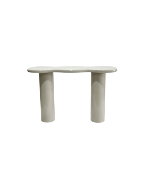 consola lacada brillo crema