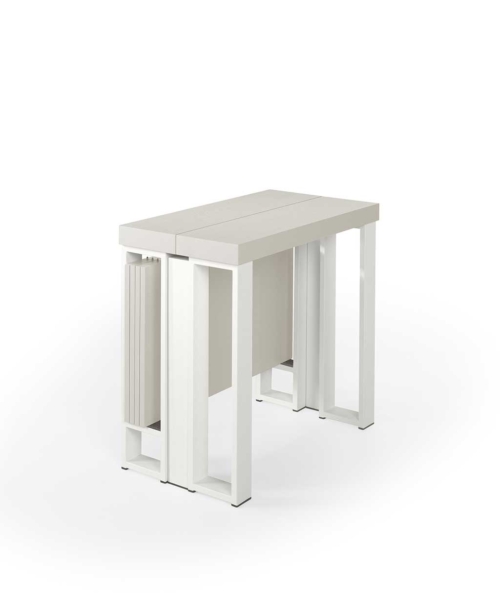 mesa consola extensible blanca