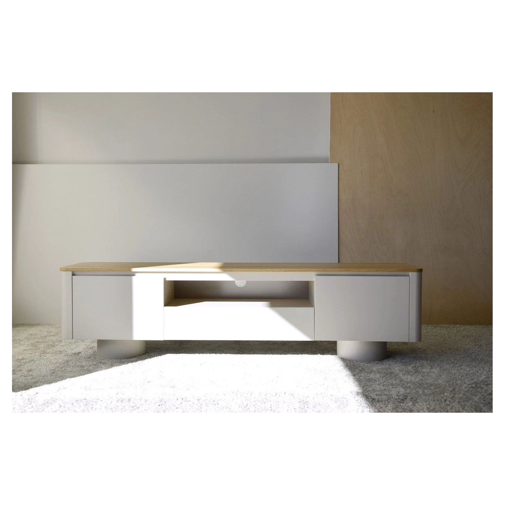mueble tv gris arena