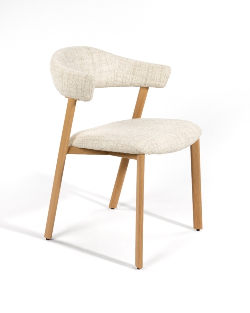 silla tapizada marfil efecto madera