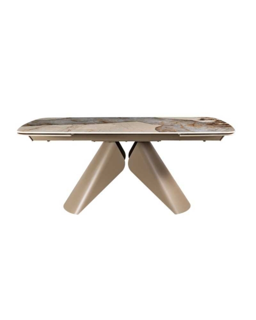 mesa comedor extensible ceramica taupe