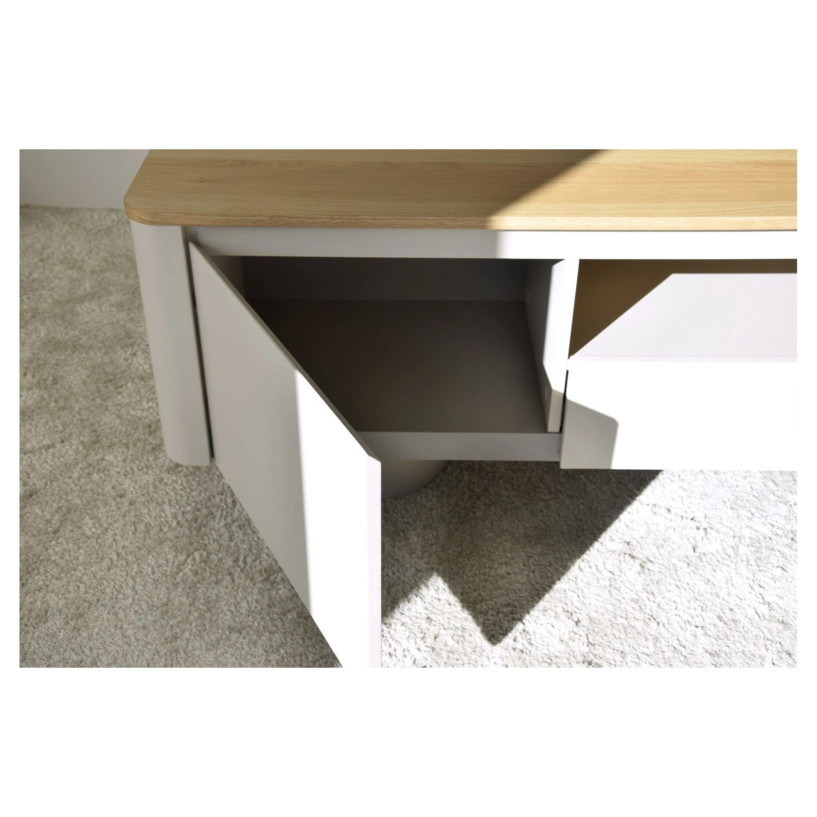 mueble tv gris arena