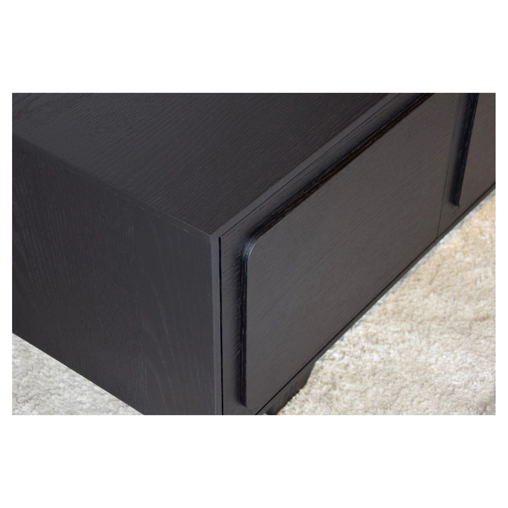 mueble tv roble teñido negro