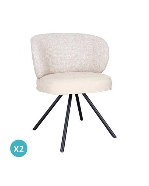 sillas giratorias tapizadas beige