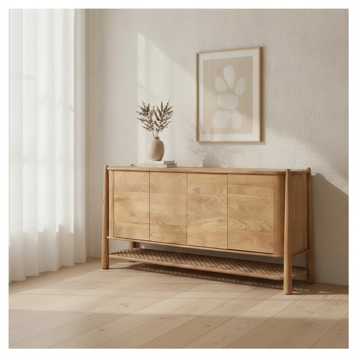 aparador de madera de mango