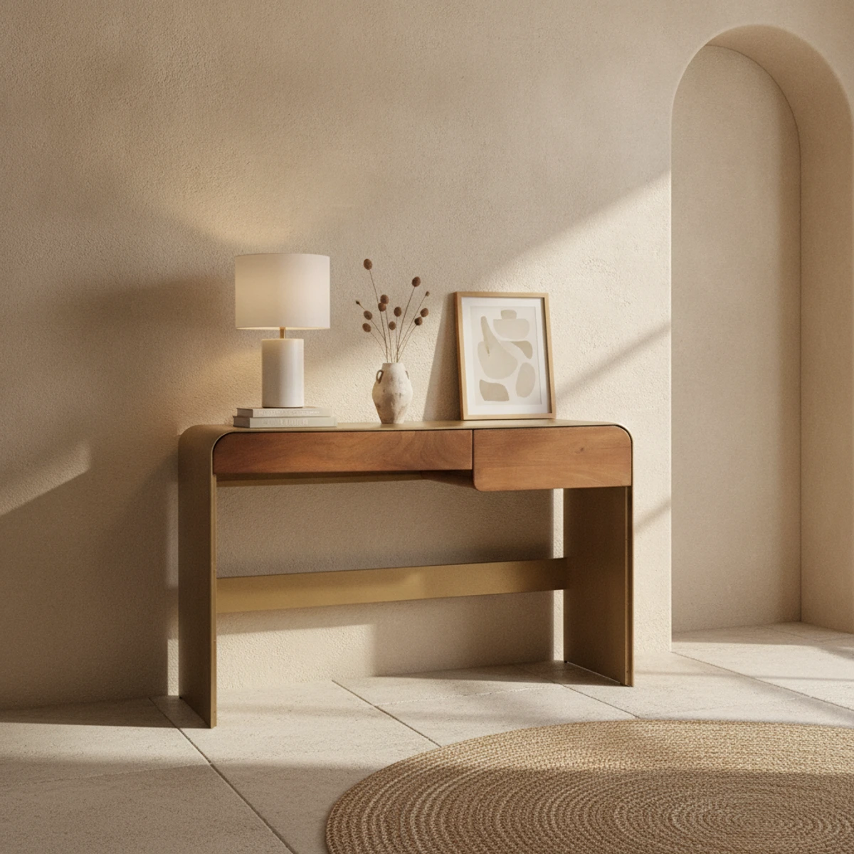 consola recibidor de madera
