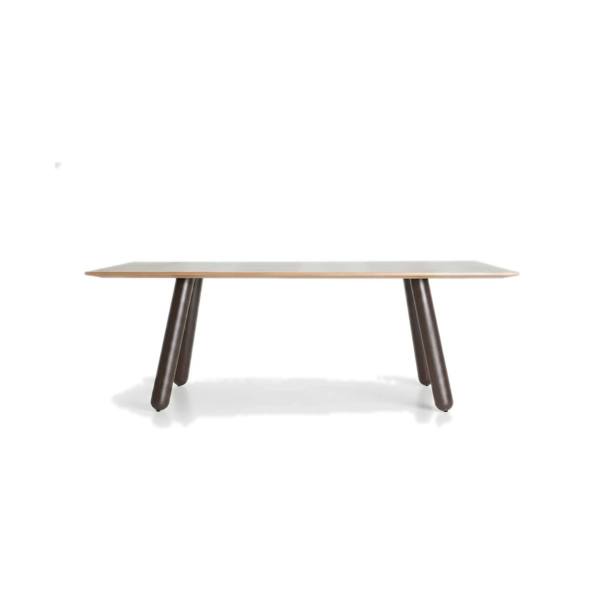 mesa comedor madera patas oscuras