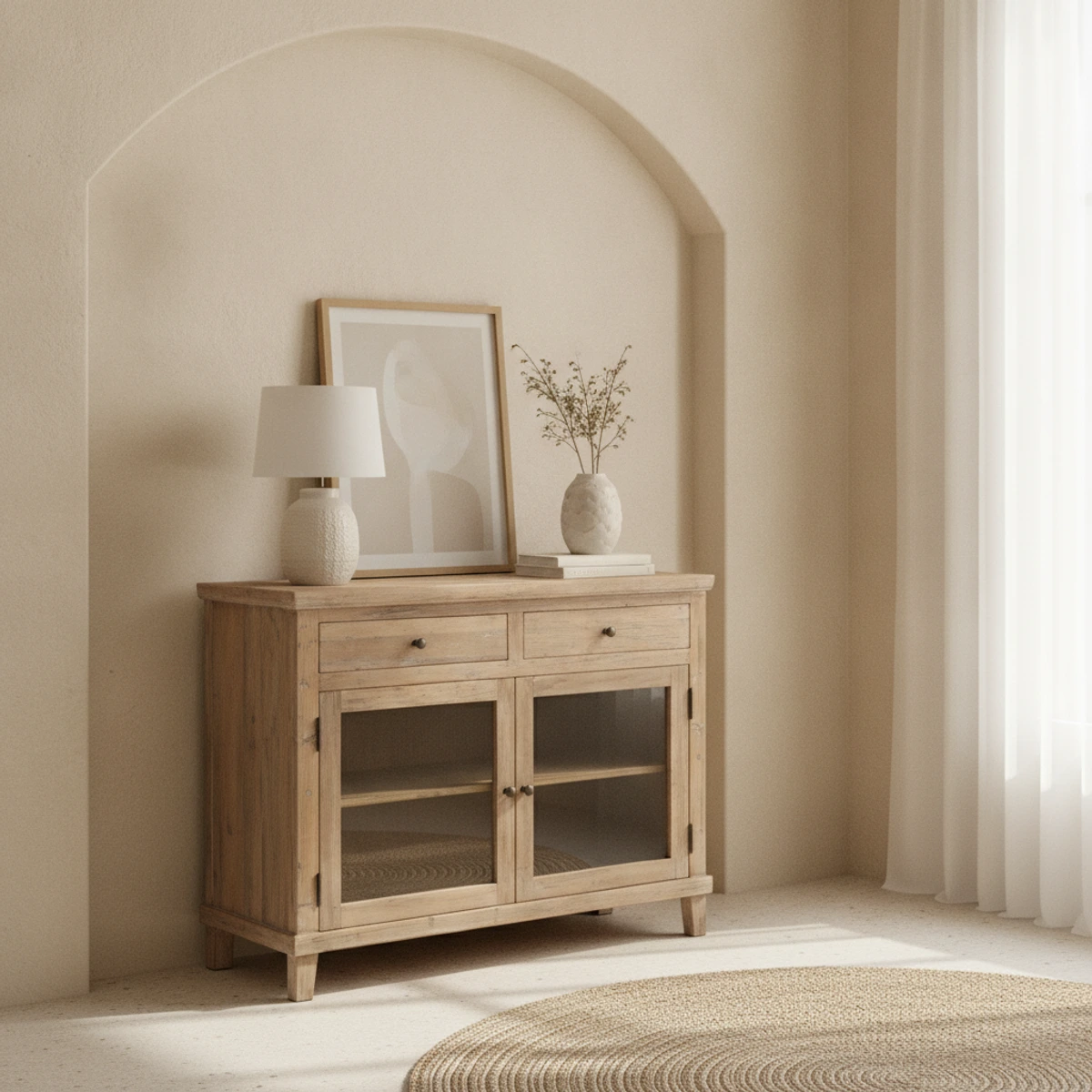 mueble recibidor de madera