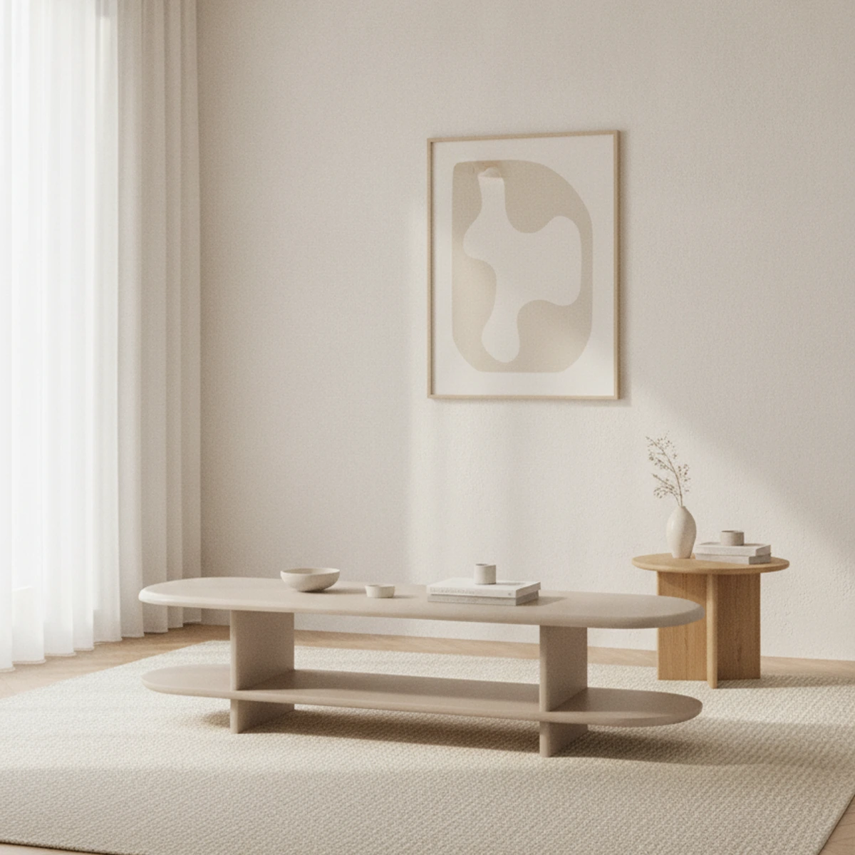 mueble tv bajo piedra