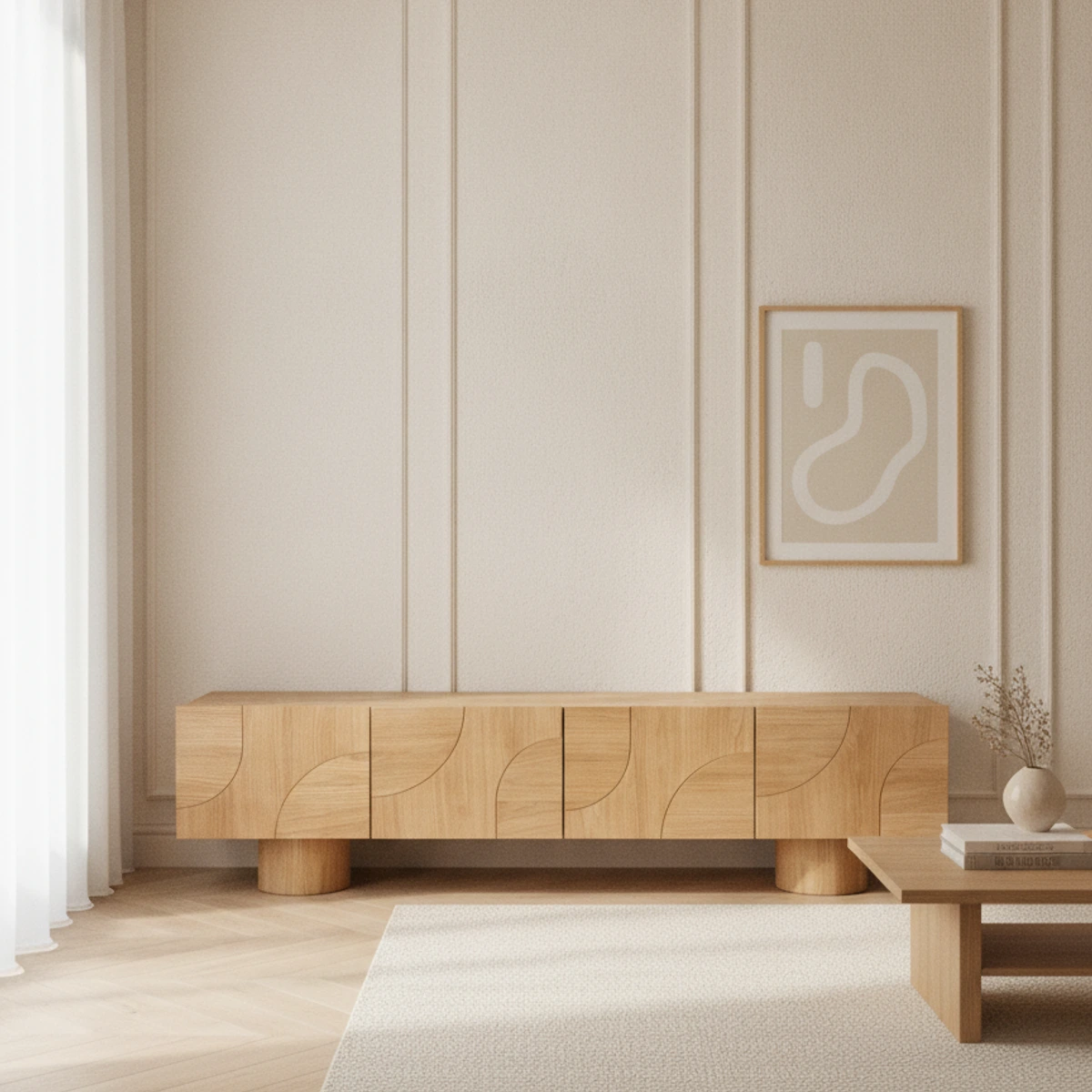 mueble tv chapa roble