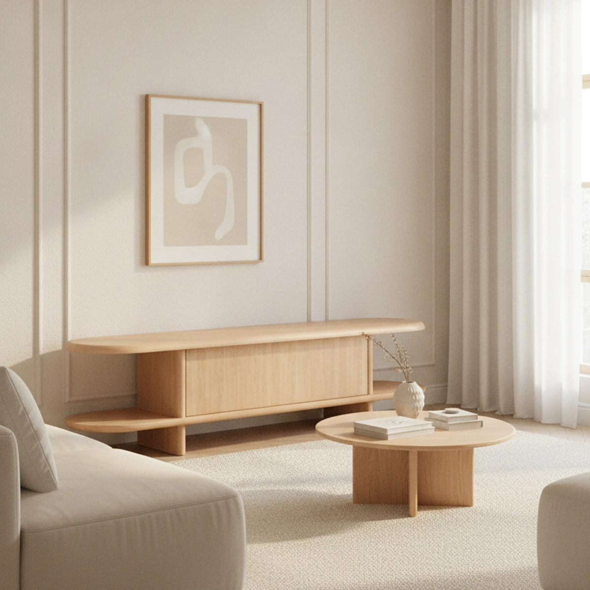 mueble tv roble natural