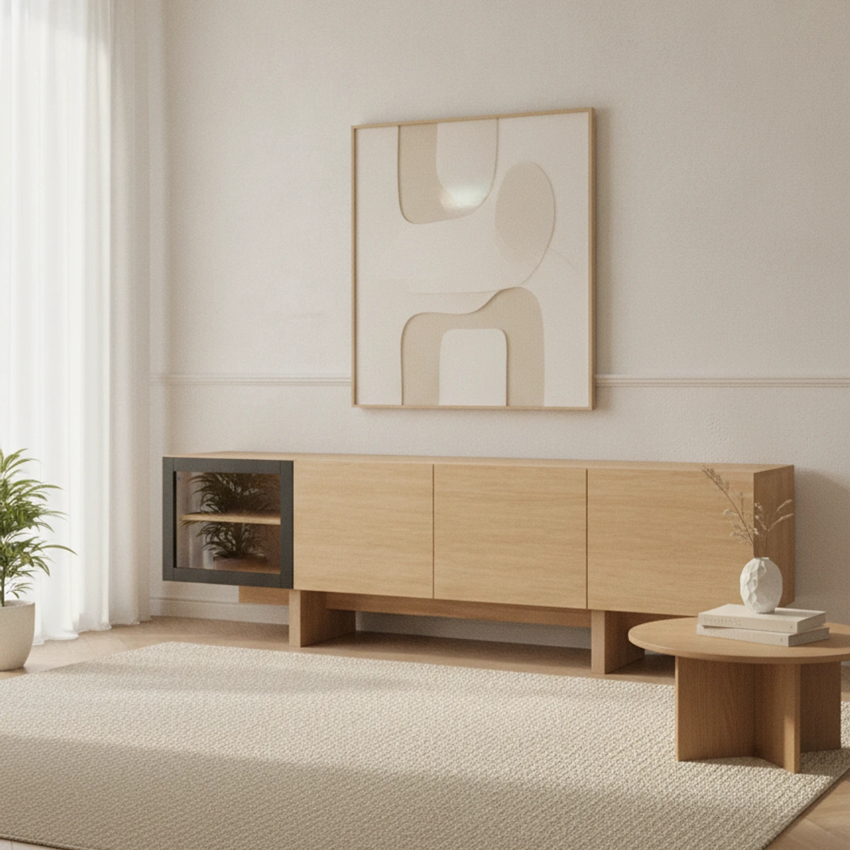mueble tv roble natural