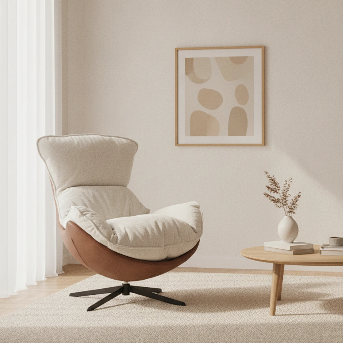 sillon giratorio con reposapies