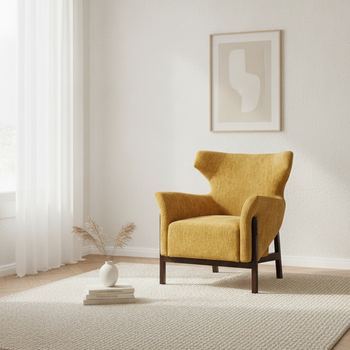 sillon orejero mostaza