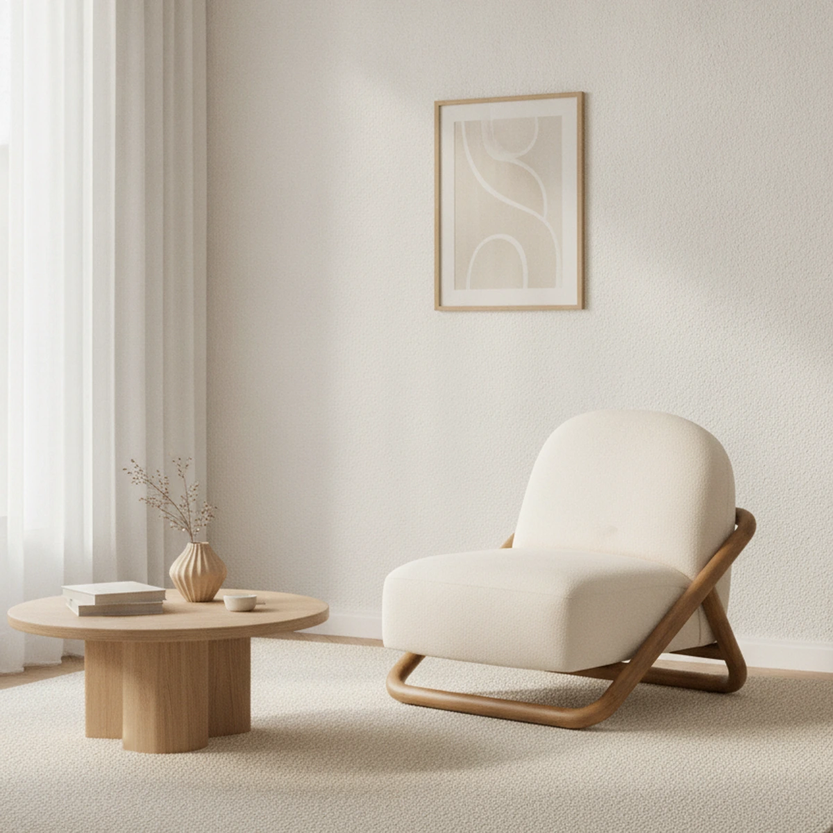 sillon tapizado boucle beige