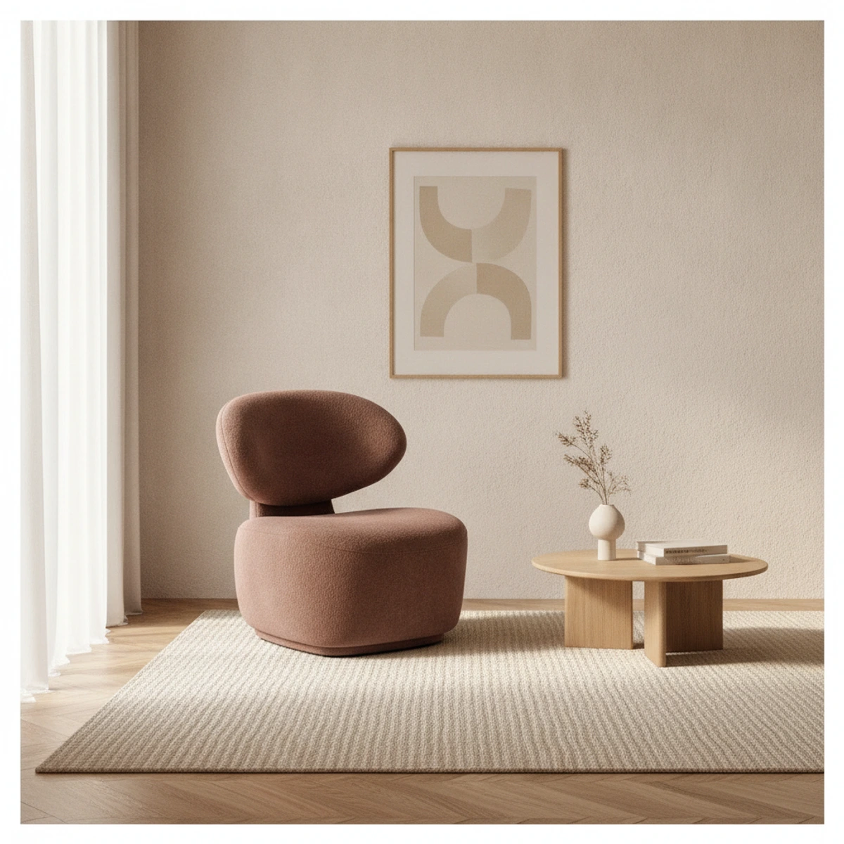 sillon tapizado marron chocolate