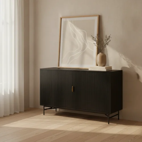 Vitrina ORLA madera negro 100cm