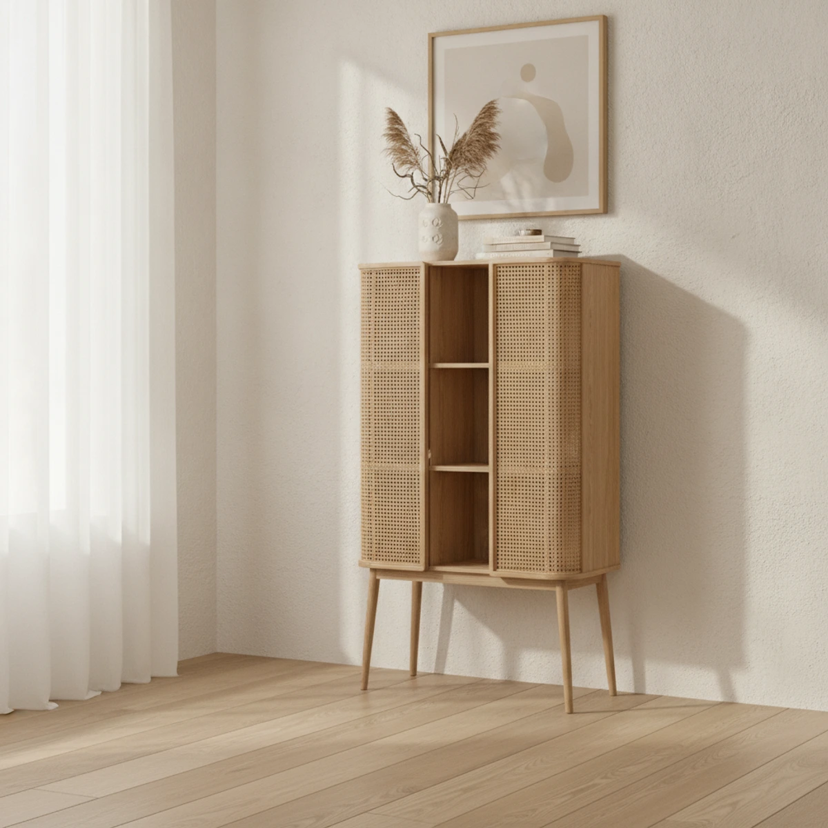 Vitrina PIRA madera natural 90cm