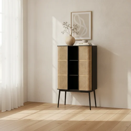 Vitrina PIRA madera negro 90cm